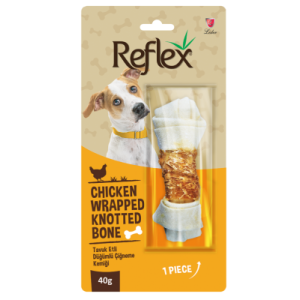 REFLEX TAVUK ETLİ DÜGÜMLÜ KEMİK 40 GR